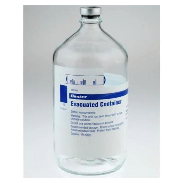 Evacuated Glass Container 1000mL , 6/Case, Baxter 1A8504