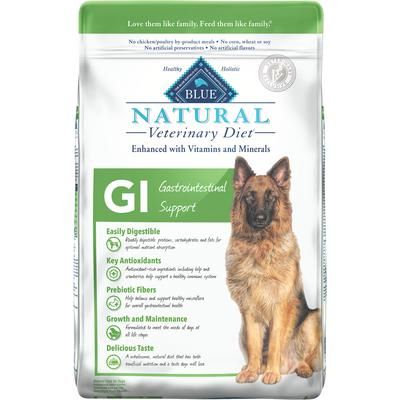 BLUE Natural Veterinary Diet Canine GI Gastrointestinal Support 22 lb, Bag, 1/Pkg BLUE , BUFFALO 801231