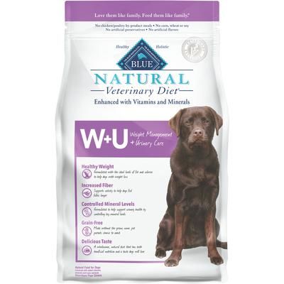 BLUE Natural Veterinary Diet Canine W+U Weight Management & Urinary Support 6 lb Bag (4 Bags/Case) , BLUE BUFFALO 801331