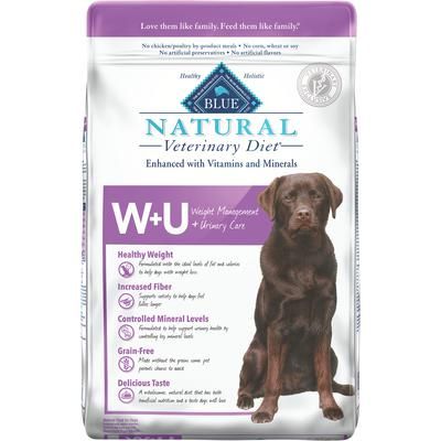 BLUE Natural Veterinary Diet Canine W+U Weight Management & Urinary Support 22 lb Bag , BLUE BUFFALO 801330