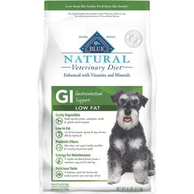 BLUE Natural Veterinary Diet Canine GI Low Fat Gastrointestinal Support 6 lb Bag (4 Bag/Case ), BLUE BUFFALO 802198