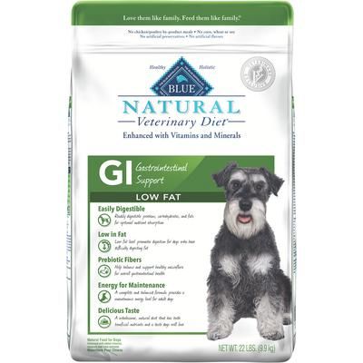 BLUE Natural Veterinary Diet Canine GI Low Fat Gastrointestinal Support 22 lb Bag , BLUE BUFFALO 802199