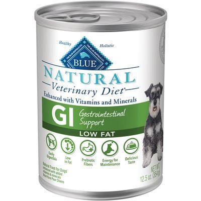 BLUE Natural Veterinary Diet Canine GI Low Fat Gastrointestinal Support 12.5 oz Can, 12/Pkg , BLUE BUFFALO 802229