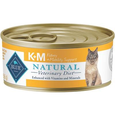 BLUE Natural Veterinary Diet Feline K+M Kidney & Mobility Support 5.5 oz Can, 24/Pkg BLUE, BUFFALO 801464