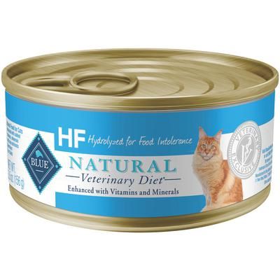 BLUE Natural Veterinary Diet Feline HF Hydrolyzed for Food Intolerance 5.5 oz Can, 24/Pkg , BLUE BUFFALO 801463