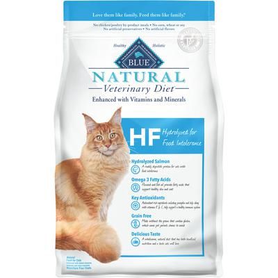 BLUE Natural Veterinary Diet Feline HF Hydrolyzed for Food Intolerance 7 lb Bag , 4 Bags/Case , BLUE BUFFALO 801236