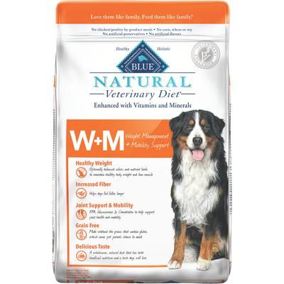 BLUE Natural Veterinary Diet Canine W+M Weight Management & Mobility Support 22 lb Bag , BLUE BUFFALO 801754