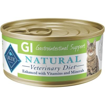 BLUE Natural Veterinary Diet Feline GI Gastrointestinal Support 5.5 oz Can, 24/Pkg , BLUE BUFFALO 801340