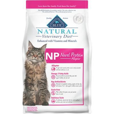 BLUE Natural Veterinary Diet Feline NP Novel Protein Alligator 7 lb Bag , 4 Bag/Case , BLUE BUFFALO 801384