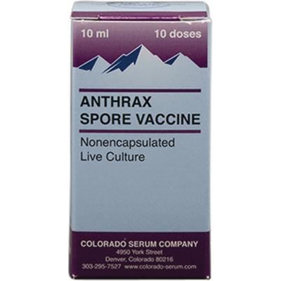 Anthrax Spore Vaccine 10 ml (10 Doses) , COLORADO SERUM 19102