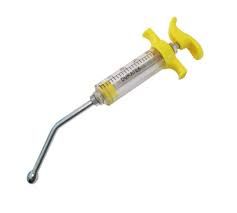 Duratek Feeding Syringe with Dose Nut, Yellow, 20cc Cotran , Animal Health 33-519