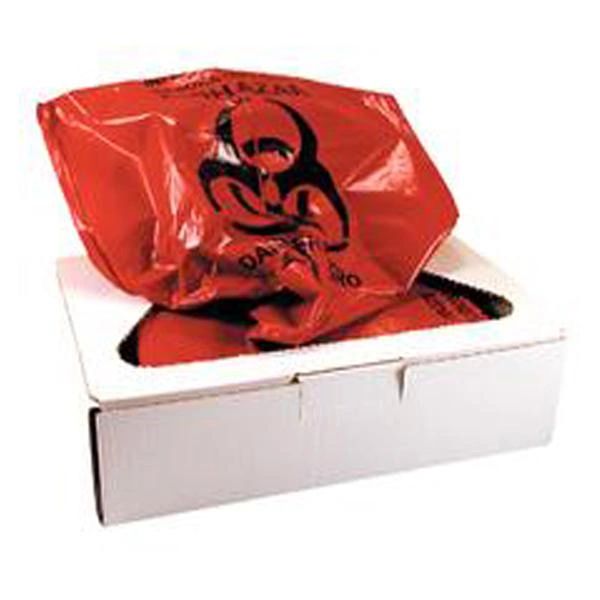 Bag Biohazard Pro Tector With Dispenser Box 24x30" 12gal Red/Black Medium Polyethylene Symbol Non-Sterile 100/Box , Certol PW1505-1