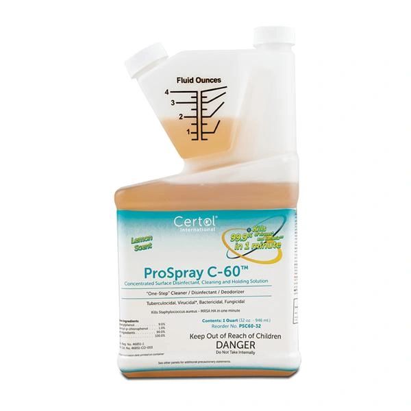 Disinfectant Solution ProSpray C-60 Meter Dose Lemon 32 oz , Certol PSC60/32-1