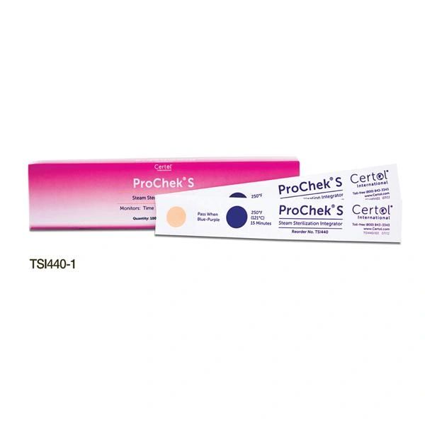 Procheck S Strip Indicator , 100/Box, Each , 6 BX/Case . Certol TSI440