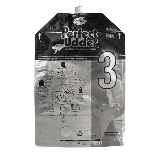 Perfect Udder Colostrum Management Bag, 3 Liter , 50/Pack , Dairy Tech 3Liter