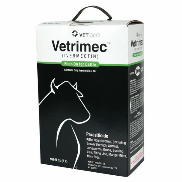 Vetrimec (Ivermectin) Pour-On for Cattle, 1 Liter , Vetone 510008