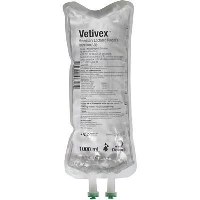 Vetivex Veterinary Lactated Ringer’s Injection, USP 1000 ml, 12/Pkg , Dechra 491-01