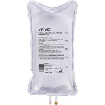 Vetivex Veterinary 0.9% Sodium Chloride Injection, USP 3000 ml, 4/Pkg , DECHRA 492-03