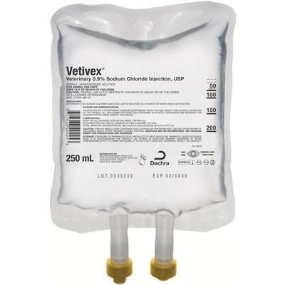 Vetivex Veterinary 0.9% Sodium Chloride Injection, USP 250 ml, 36/Pkg , DECHRA 492-25