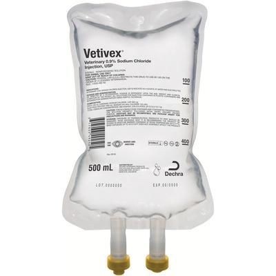 Vetivex Veterinary 0.9% Sodium Chloride Injection, USP 500 ml, 24/Pkg , DECHRA 492-50