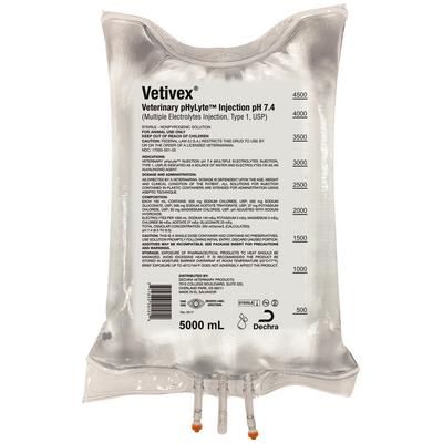 Vetivex Veterinary pHyLyte pH 7.4 Injection, USP 5000 ml, 2/Pkg , DECHRA 501-05