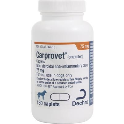 Carprovet (Carprofen) Caplets 75 mg, 180/Bottle , DECHRA 17033-0367-18