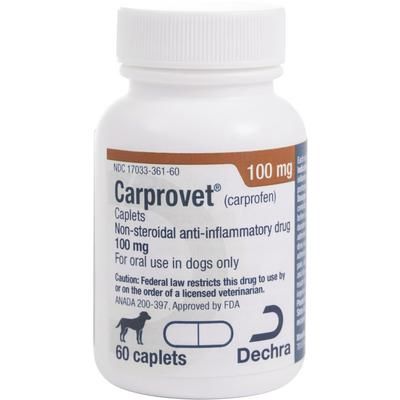 Carprovet (Carprofen) Caplets 100 mg, 60/Bottle , DECHRA 17033-0361-60