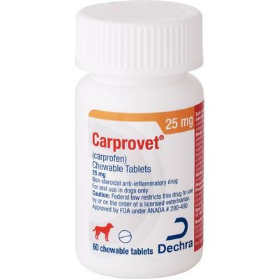 Carprovet (Carprofen) Chewable Tablets 25 mg , 60/Bottle , DECHRA 17033-0352-60