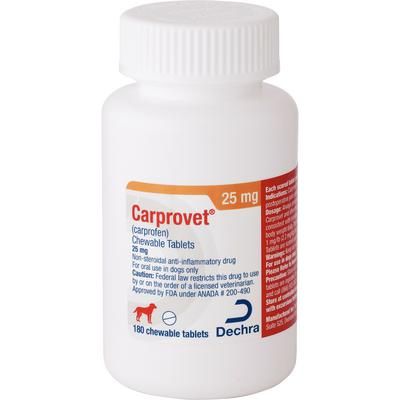 Carprovet (Carprofen) Chewable Tablets 25 mg , 180/Bottle , DECHRA 17033-0352-18