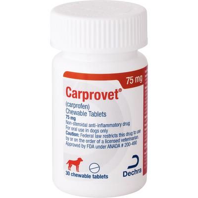 Carprovet (Carprofen) Chewable Tablets 75 mg , 30/Bottle , DECHRA 17033-0357-30