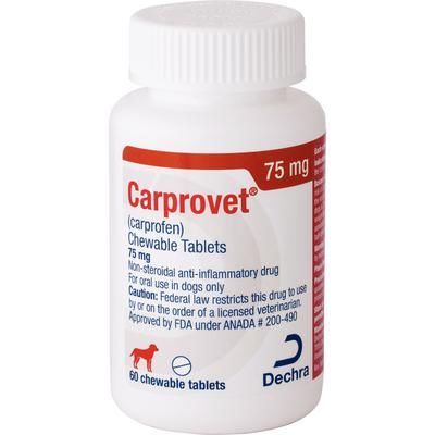 Carprovet (Carprofen) Chewable Tablets 75 mg, 60/Bottle , DECHRA 17033-0357-60