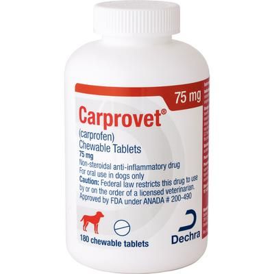 Carprovet (Carprofen) Chewable Tablets 75mg , 180/Bottle DECHRA 17033-0357-18