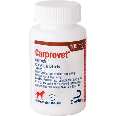 Carprovet (Carprofen) Chewable Tablets 100mg , 30/Bottle , DECHRA 17033-0351-30