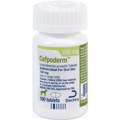 Cefpoderm Tablets 100 mg, 100/Bottle , DECHRA 17033-431-10