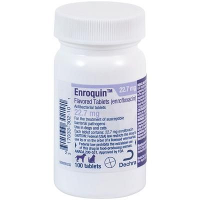 Enroquin Flavored Tablets 22.7 mg, 100/Bottle , DECHRA 17033-0302-10