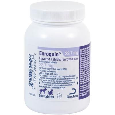 Enroquin Flavored Tablets 22.7 mg, 500/Bottle , DECHRA 17033-302-50