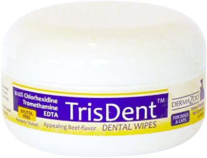 TrisDent Dental Wipes, Beef Flavor, 25 Count , Dermazoo TECWW