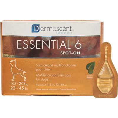 Dermoscent Essential 6 Spot-On Skin Care Cannine ,22-45 lb, 4/Pkg , DERMOSCENT LDC-21502