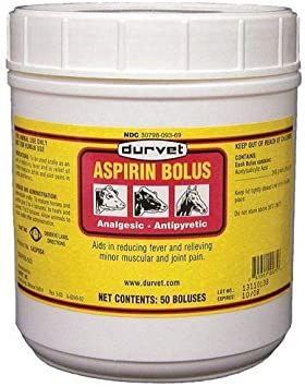 Aspirin Bolus, Analgesic / Antipyretic, 50 Count, Durvet 001-DQP0075