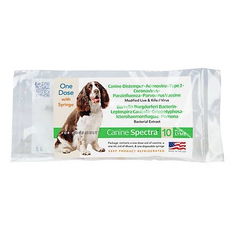 Canine Spectra 10 Plus Lyme Vaccine , 1 Dose , Durvet 004-15200