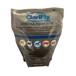 ClariFly Larvicide Livestock Premix 0.67% , 3.25lb , Durvet 00542561