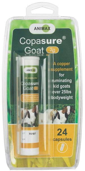 Copasure Copper Supplement for Kid Goats 2gm, 24 Capsules , Durvet 001-85085