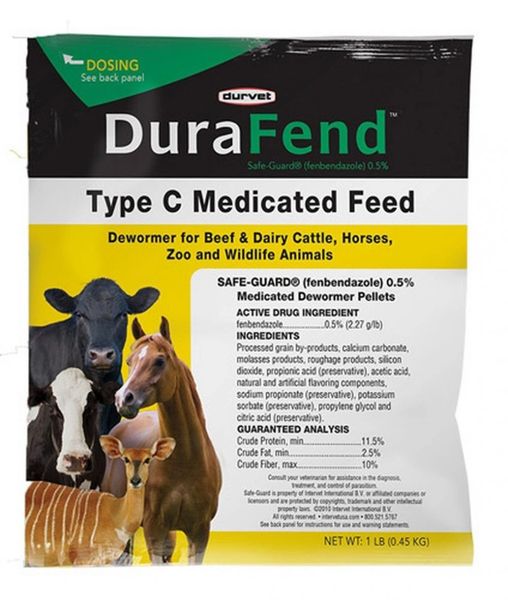 DuraFend Type C Medicated Feed, 1lb , Each , Durvet 107966