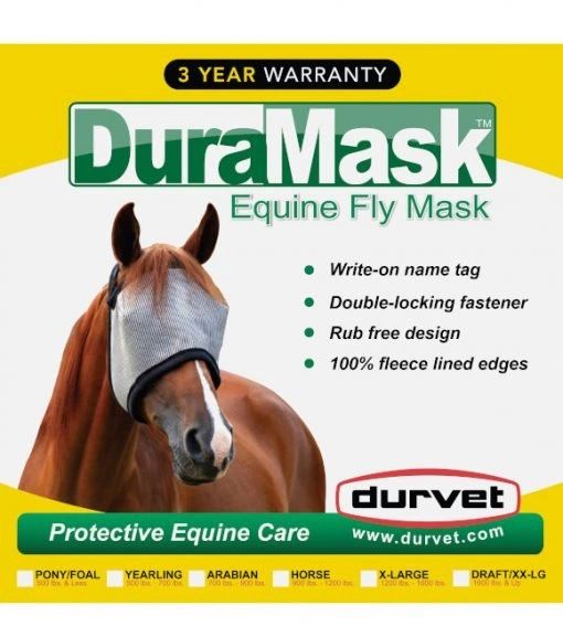 DuraMask Equine Fly Mask without Ears, Horse Size , Duravet 081-60000