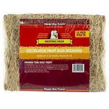 Happy Hen Treats Excelsior Nest Box Bedding Pads, 15/Case , Durvet 089-00391