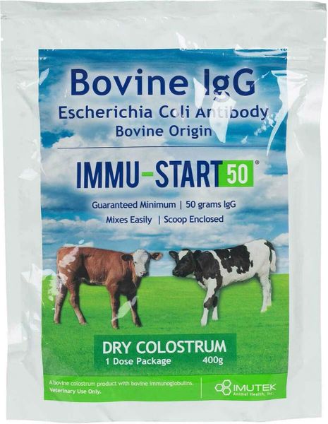 Immu-Start 50 Dry Colostrum, Bovine Origin, 400gm , Each ,12/Case , Durvet 001-7051