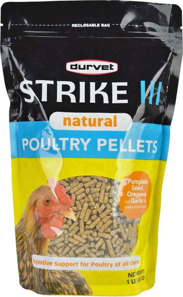 Strike III Natural Poultry Pellets, 1lb , Each , 12/Case, Durvet 001-06800