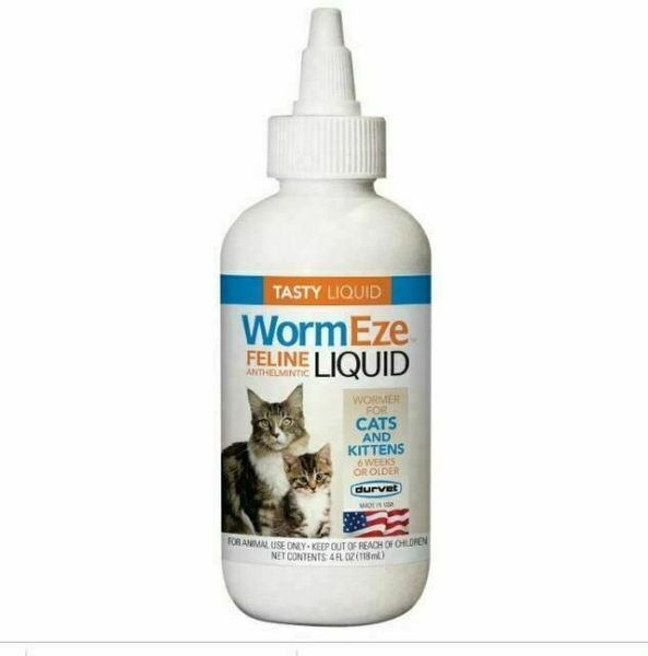 WormEze Feline Anthelmintic Liquid, 4oz , Each , 12/Case , Durvet 001-0544