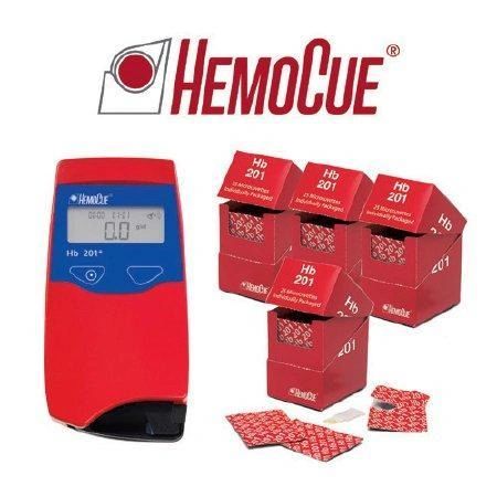 HB 201+ Analyzer Promo Package Hb 201 + Analyzer (g/dL) with Hb 201 Individually Packaged Microcuvettes, 100/bx , Hemocue H1PROMO