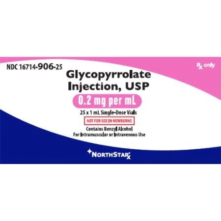 Glycopyrrolate 0.2 mg / mL Injection Single Dose Vial 1 mL , 25/Pack , NorthStar 16714090625